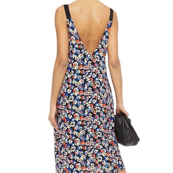 New Rag & Bone Estell Navy Floral Print Crepe Midi Dress NWT W292316NY Medium - Picture 8 of 16